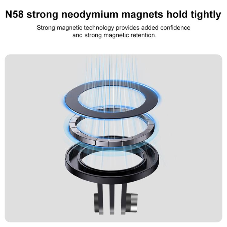 Base de anillo magnético con adaptador de 1/4 de pulgada (negro) — imagen 6