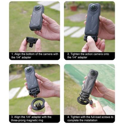 Base de anillo magnético con adaptador de 1/4 de pulgada (negro) — imagen 7