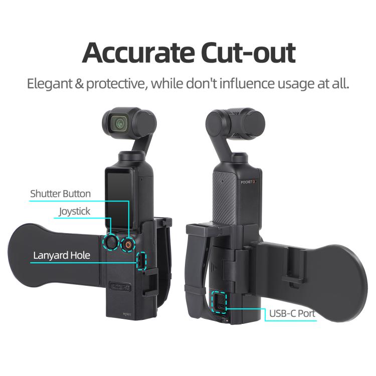 Soporte Adaptador de expansión magnético, para teleprompter, mango de extensión para DJI Osmo Pocket 3 (negro) — imagen 6
