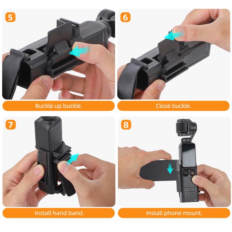 Soporte Adaptador de expansión magnético, para teleprompter, mango de extensión para DJI Osmo Pocket 3 (negro) — imagen 9