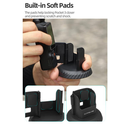 Soporte de sobremesa con base magnética Sunnylife para DJI Osmo Pocket 3 (negro) — imagen 6