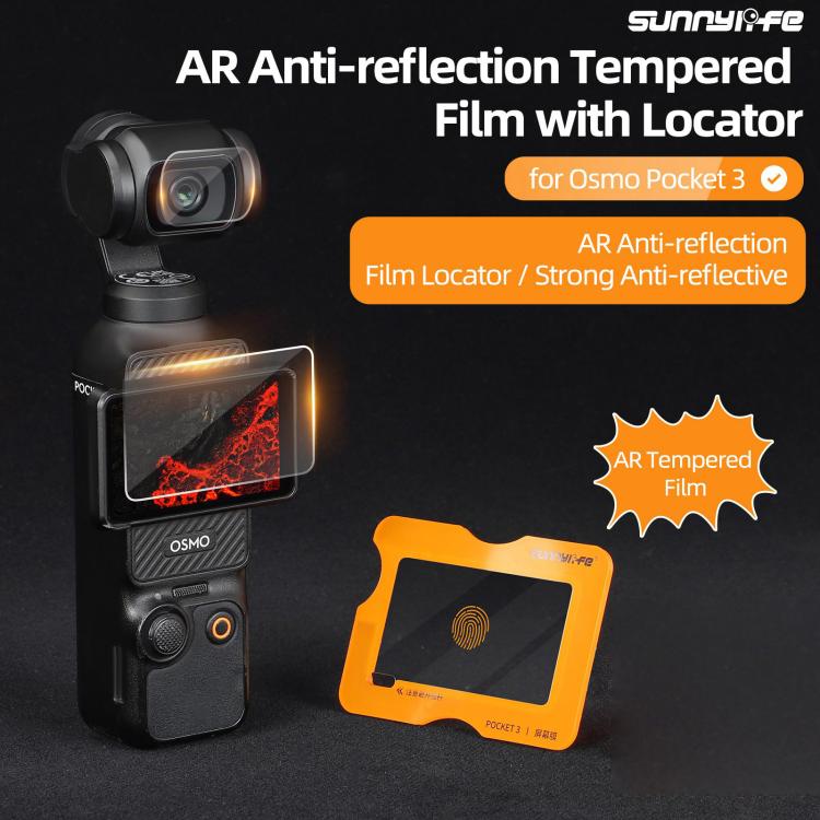 Película de vidrio Protector de pantalla AR antirreflejos, templado con localizador de película para DJI Osmo Pocket 3 — ima…