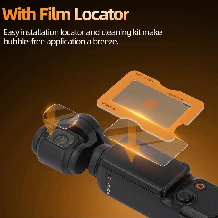 Película de vidrio Protector de pantalla AR antirreflejos, templado con localizador de película para DJI Osmo Pocket 3 — ima…