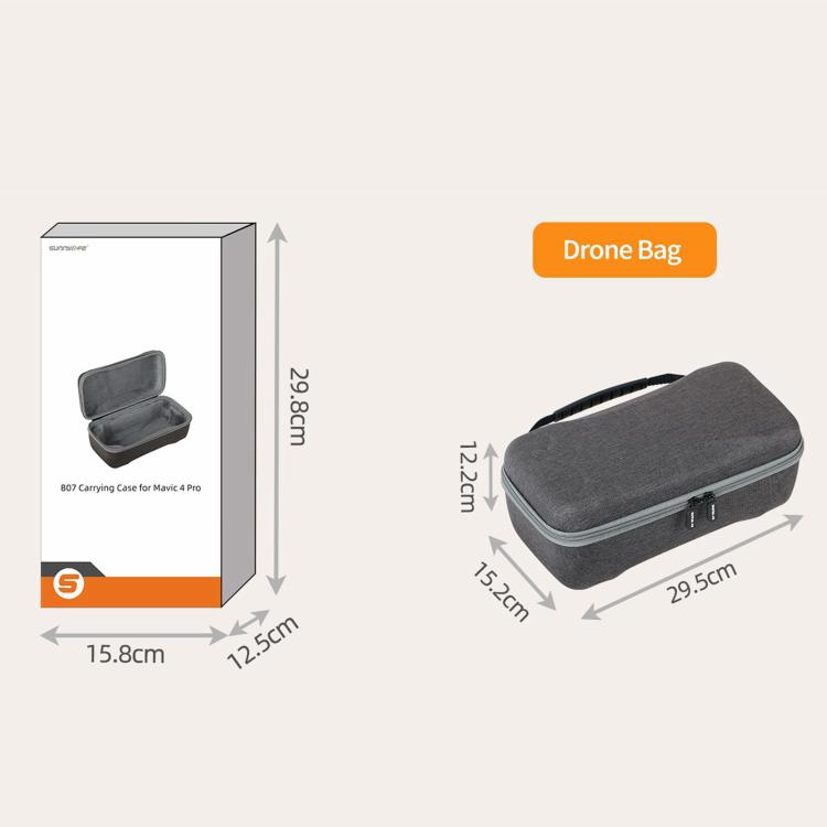 Estuche de transporte y bolsa de almacenamiento para el cuerpo del dron Sunnylife para DJI Mavic 4 Pro (gris) — imagen 8