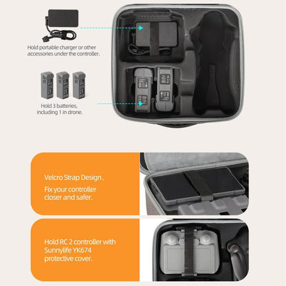 Estuche de transporte y bolsa de almacenamiento para el kit de drones Sunnylife para DJI Mavic 4 Pro (gris) — imagen 5