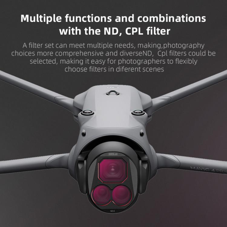 Kit de filtros de lente STARTRC 4 en 1 CPL ND8 ND32 ND64 para DJI Mavic 4 Pro — imagen 9