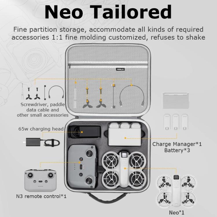 Bolso de hombro para guardar el STARTRC para DJI Neo (gris) — imagen 10