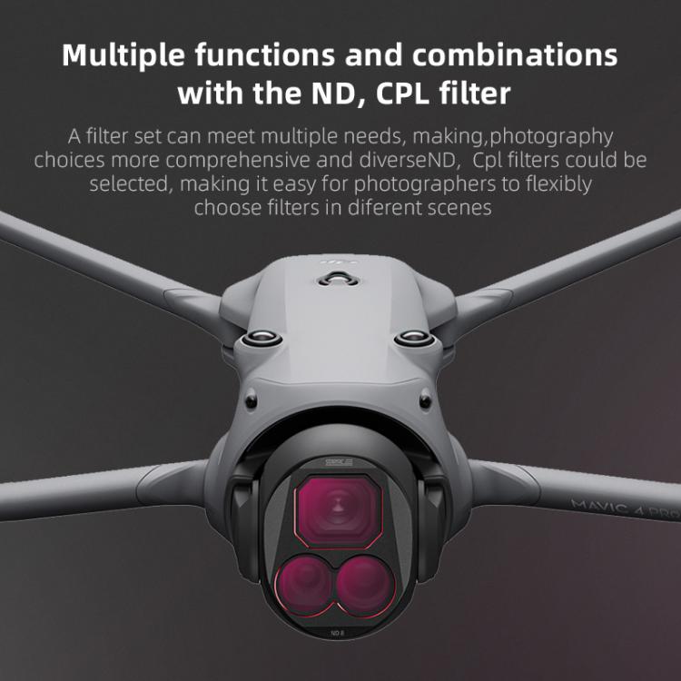 Kit de filtros de lente STARTRC 4 en 1 ND8, ND16, ND32 y ND64 para DJI Mavic 4 Pro — imagen 8