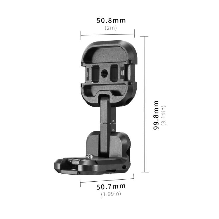 Soporte de expansión metálico en forma de L STARTRC para DJI Osmo Pocket 3 (negro) — imagen 3