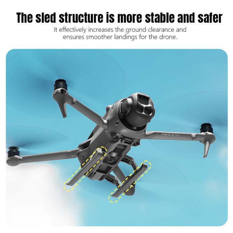 Trineo STARTRC con tren de aterrizaje elevado, anticaída y antisuciedad para DJI Mavic 4 Pro (gris) — imagen 11