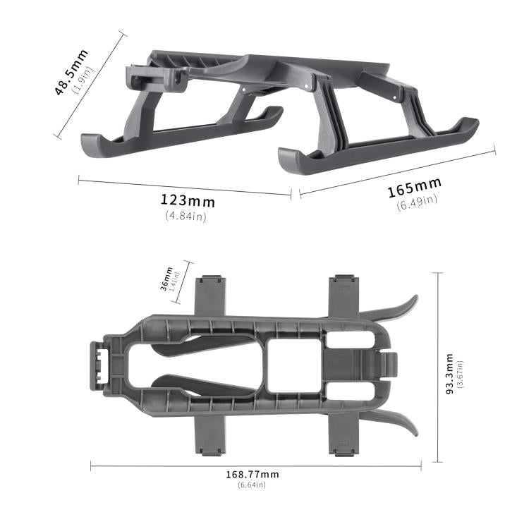 Trineo STARTRC con tren de aterrizaje elevado, anticaída y antisuciedad para DJI Mavic 4 Pro (gris) — imagen 3