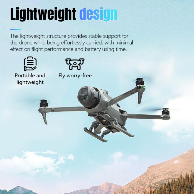 Trineo STARTRC con tren de aterrizaje elevado, anticaída y antisuciedad para DJI Mavic 4 Pro (gris) — imagen 8