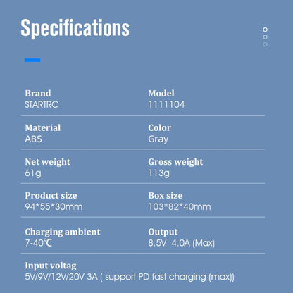 Batería Cargador de STARTRC 3 en 1 para DJI Mini 3 Pro (gris) — imagen 12