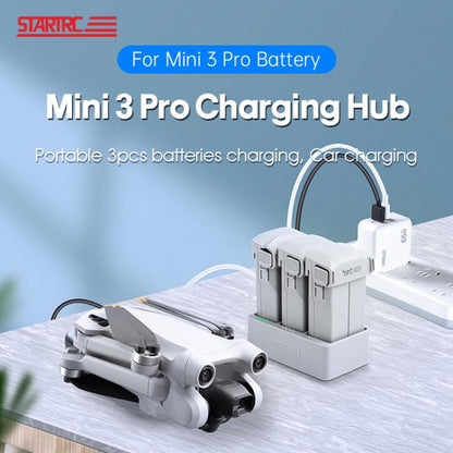 Batería Cargador de STARTRC 3 en 1 para DJI Mini 3 Pro (gris) — imagen 4