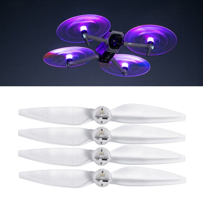 Hélices de bajo STARTRC 2 pares de lámpara de flash LED de color ruido para DJI Air 3 (transparente)