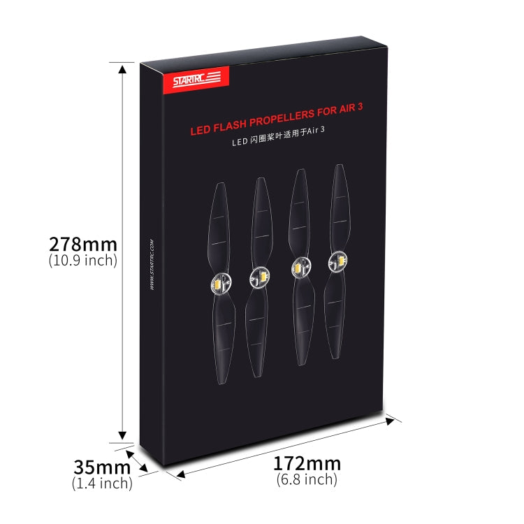 Hélices de bajo STARTRC 2 pares de lámpara de flash LED de color ruido para DJI Air 3 (transparente) — imagen 6