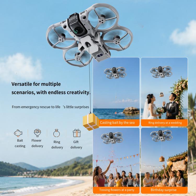 360 STARTRC Sistema Geomagnético de Lanzamiento Aéreo con Lanzador Parabólico para DJI Avata (Gris) — imagen 9