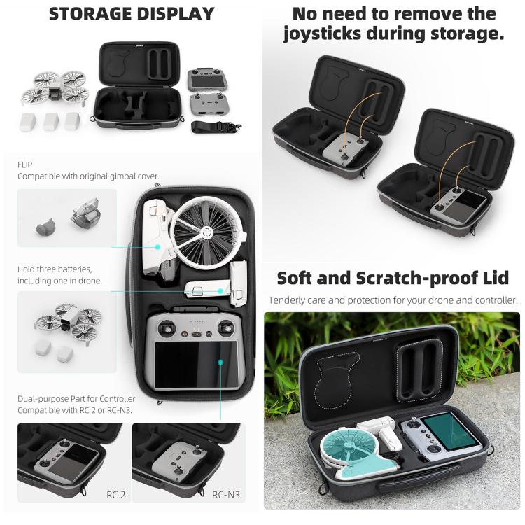 Bolso de hombro de almacenamiento sencillo para DJI Flip (negro) — imagen 3