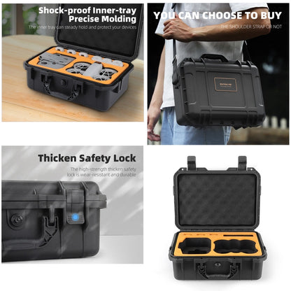 Estuche de seguridad, resistente al agua y a los golpes, estuche rígido para viajes para DJI Neo (negro) — imagen 5