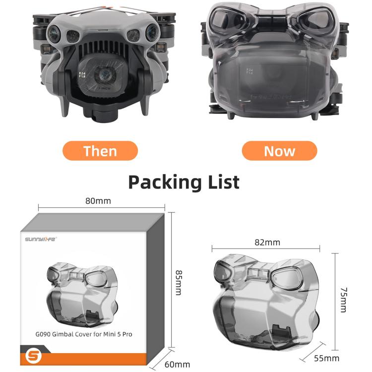 Protector de sistema de visión Sunnylife para gimbal integrado para DJI Mini 5 Pro (Gris) — imagen 10