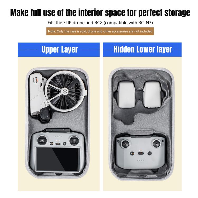 Bolsa de hombro integrada para almacenamiento de STARTRC para DJI Flip (gris) — imagen 5