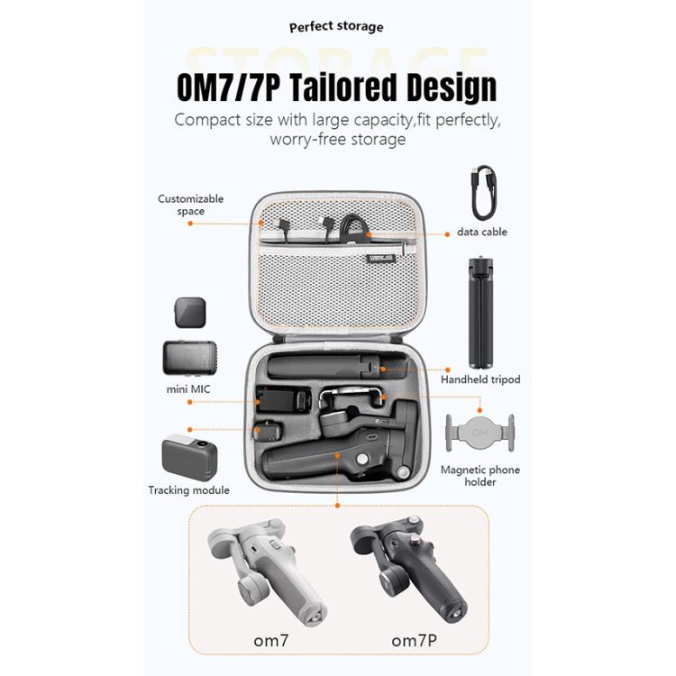Estuche de PU impermeable y a prueba de golpes para DJI Osmo Mobile 7 (gris) — imagen 9
