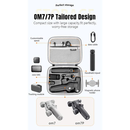 Estuche de PU impermeable y a prueba de golpes para DJI Osmo Mobile 7 (gris) — imagen 9