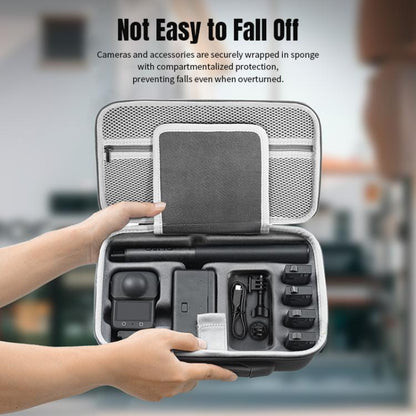Bolso de mano portátil de PU, kit completo para DJI Osmo 360 (gris) — imagen 16