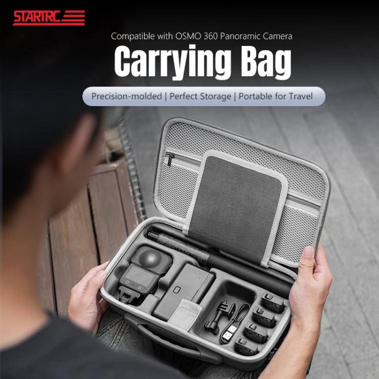 Bolso de mano portátil de PU, kit completo para DJI Osmo 360 (gris) — imagen 6