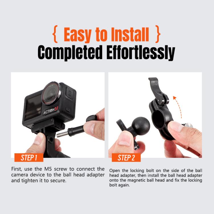 Soporte magnético para mochila STARTRC para cámaras de acción /GoPro para DJI Osmo 360 (negro) — imagen 15