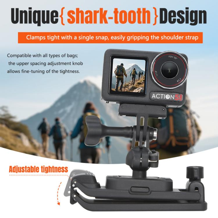 Soporte magnético para mochila STARTRC para cámaras de acción /GoPro para DJI Osmo 360 (negro) — imagen 7
