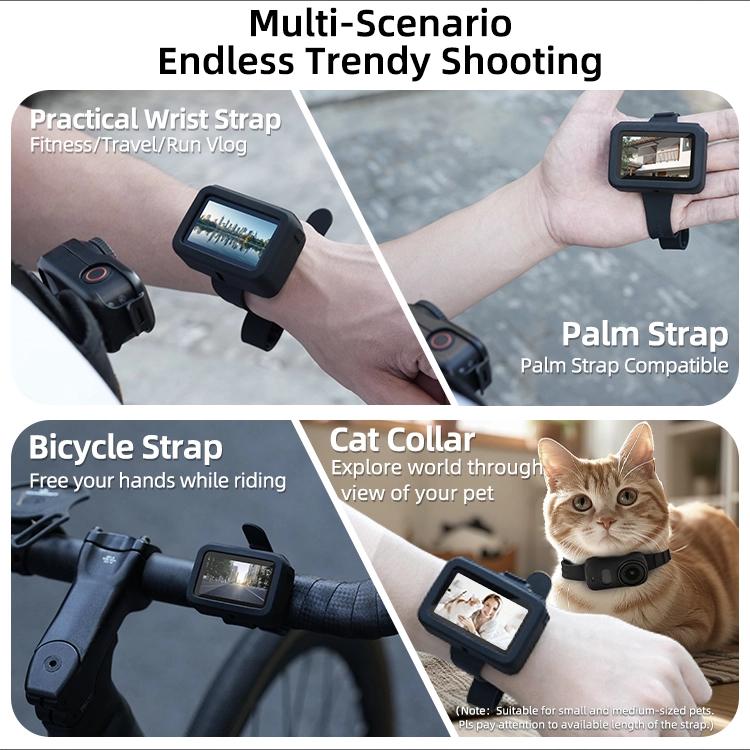 Correa de muñeca de expansión, funda protectora de silicona, correa para bicicleta, collar para gato (negro) — imagen 6