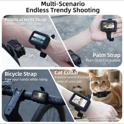 Correa de muñeca de expansión, funda protectora de silicona, correa para bicicleta, collar para gato (negro) — imagen 6
