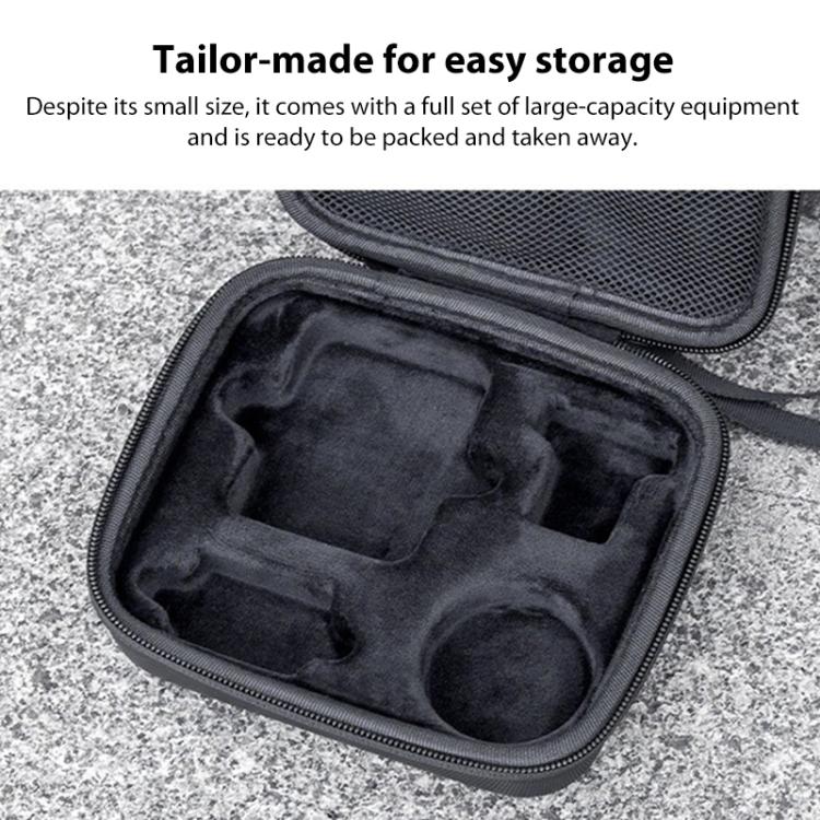 Bolsa de transporte portátil mini combo de PU (negra) para DJI Mini — imagen 6