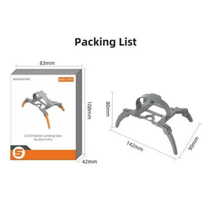 Soporte Extensiones de para tren de aterrizaje elevado Sunnylife, protector de patas para DJI Mini 5 Pro (gris) — imagen 15