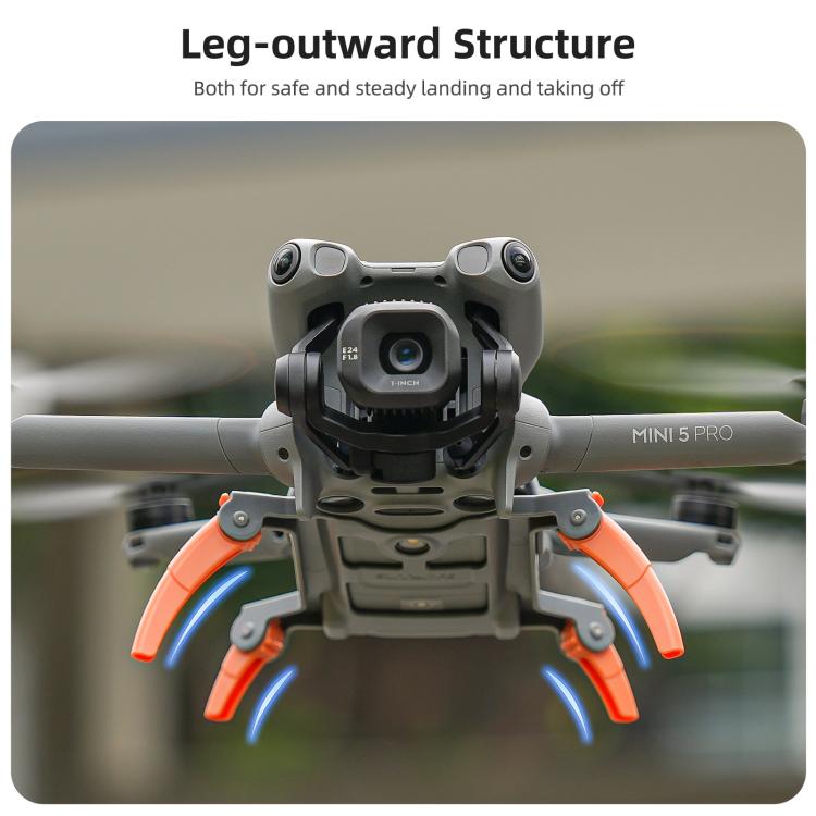 Soporte Extensiones de para tren de aterrizaje elevado Sunnylife para DJI Mini 5 Pro (gris-naranja) — imagen 11