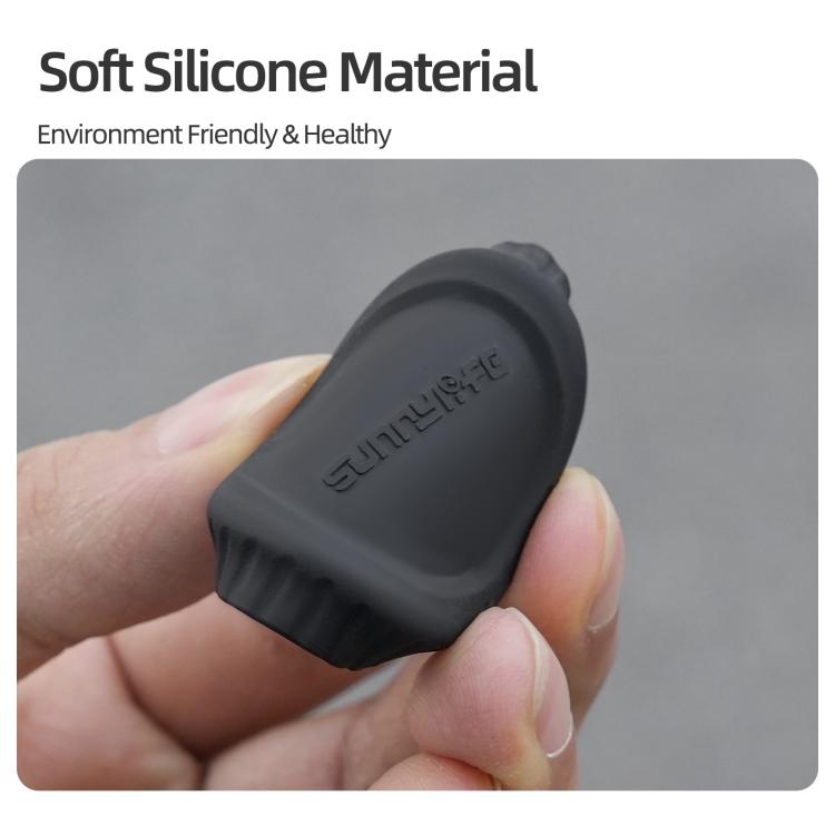 Funda protectora de silicona antiarañazos para lente de cámara Sunnylife para DJI Osmo Action 6 (negra) — imagen 6