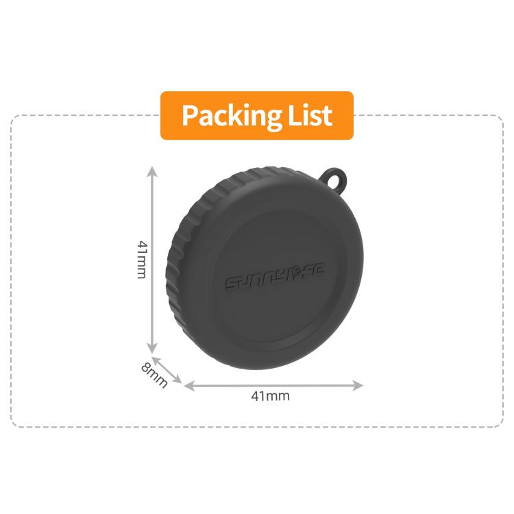 Funda protectora de silicona antiarañazos para lente de cámara Sunnylife para DJI Osmo Action 6 (negra) — imagen 10