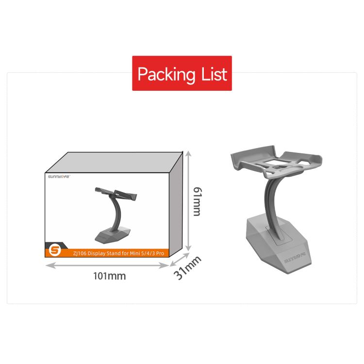 Soporte de exhibición de escritorio Sunnylife para DJI Mini 5 Pro (gris) — imagen 12