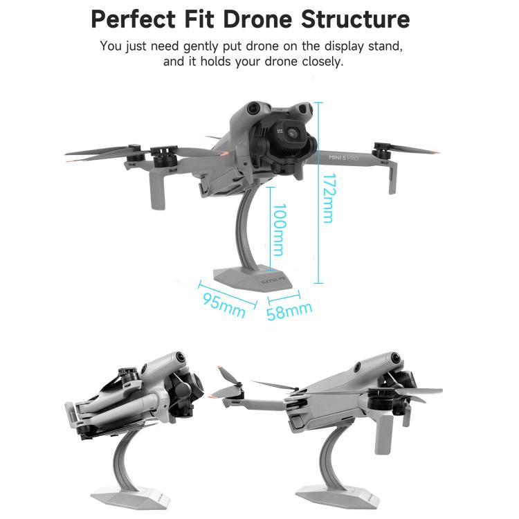 Soporte de exhibición de escritorio Sunnylife para DJI Mini 5 Pro (gris) — imagen 9