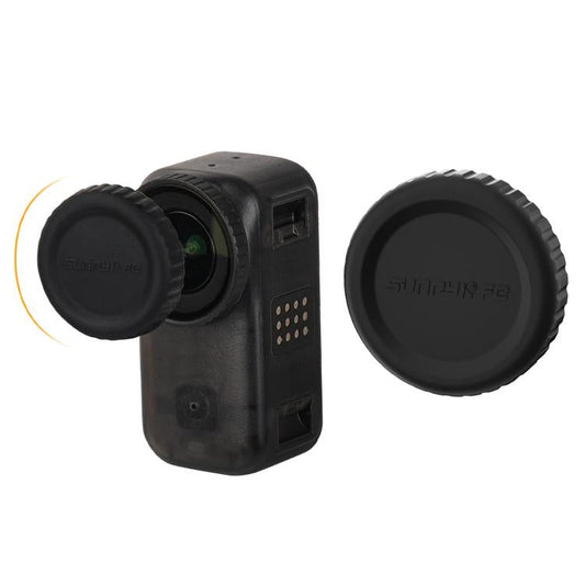 Funda protectora de silicona para lente Sunnylife, resistente a arañazos para DJI Osmo 360 (negra)