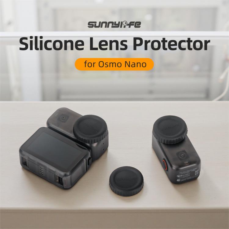 Funda protectora de silicona para lente Sunnylife, resistente a arañazos para DJI Osmo 360 (negra) — imagen 3