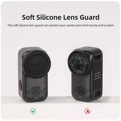 Funda protectora de silicona para lente Sunnylife, resistente a arañazos para DJI Osmo 360 (negra) — imagen 4