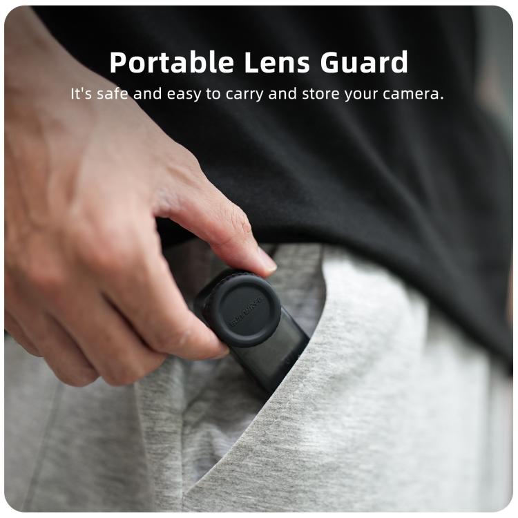 Funda protectora de silicona para lente Sunnylife, resistente a arañazos para DJI Osmo 360 (negra) — imagen 8