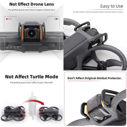Sunnylife Gimbal Parachoques anticolisión de aluminio para DJI Avata 2 (negro) — imagen 6