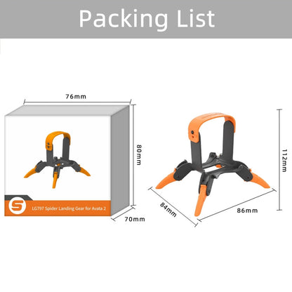 Soporte de engranajes de araña Sunnylife LG797 Extensiones de tren de aterrizaje Pata de elevados para DJI Avata 2 (naranja)…