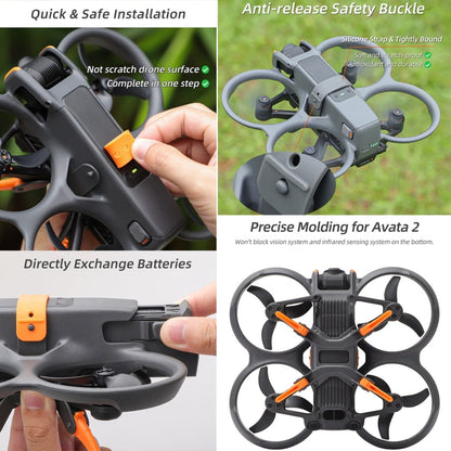 Soporte de engranajes de araña Sunnylife LG797 Extensiones de tren de aterrizaje Pata de elevados para DJI Avata 2 (gris) —…