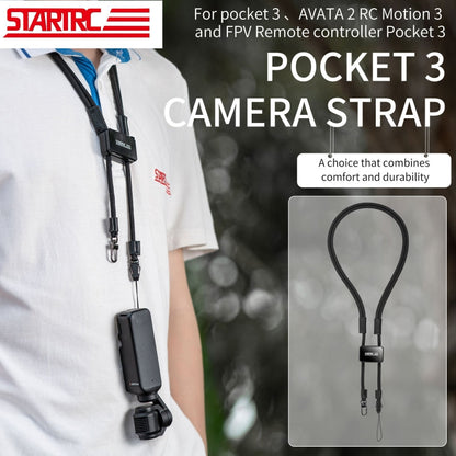 Pocket 3 STARTRC Cuerda de cordón para collar antipérdida para DJI Avata 2 (negro) — imagen 2