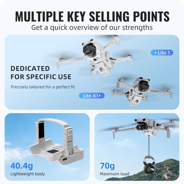 Lanzador parabólico (gris) para el sistema de lanzamiento aéreo Lito 1 / X1 STARTRC — imagen 6