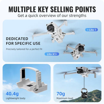 Lanzador parabólico (gris) para el sistema de lanzamiento aéreo Lito 1 / X1 STARTRC — imagen 6